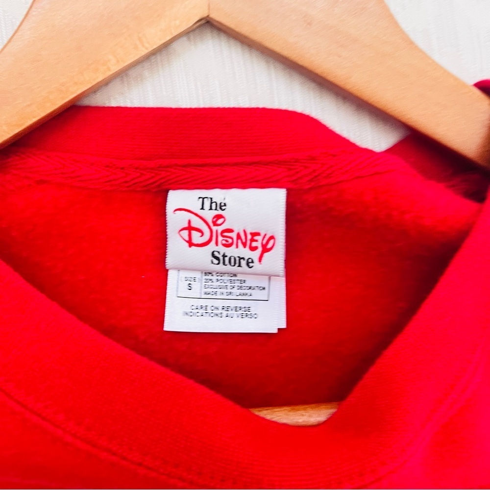 VINTAGE DISNEY WINNIE THE POOH EMBROIDERED SWEATSHIRT Red Size Small Unisex - Picture 4 of 9
